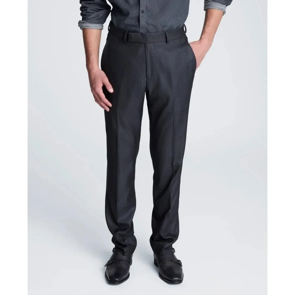 Kenneth Cole Reaction Men 2-pc Techni-Cole Suit GunMetal 40S Jacket Pant 32W 30L